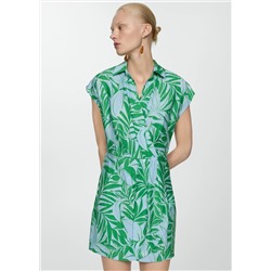 Vestido cruzado estampado