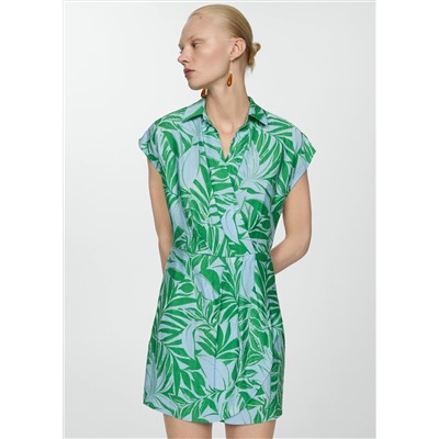 Vestido cruzado estampado