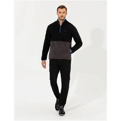 Siyah Regular Fit Polar Sweatshirt