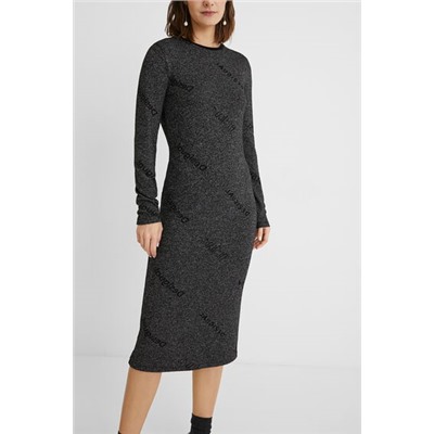 Vestido slim punto