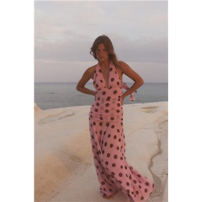 POLKA DOT LONG DRESS