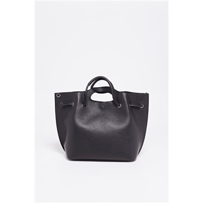 Bolso de piel y neceser Prun Negro