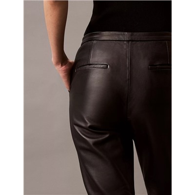 Leather Slim Fit Pants