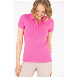 Kadın Pembe Basic Polo Yaka Tişört