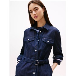 Tommy Jeans Belted Denim Shirtdress