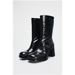 PLATFORM HIGH-HEEL ANKLE BOOTS