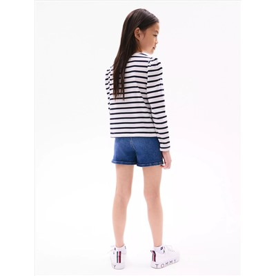 Kids' Stripe Puff-Shoulder T-Shirt