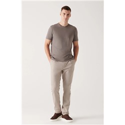 Avva Erkek Bej Yandan Cepli Comfort Slim Fit Pantolon E003021