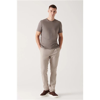 Avva Erkek Bej Yandan Cepli Comfort Slim Fit Pantolon E003021