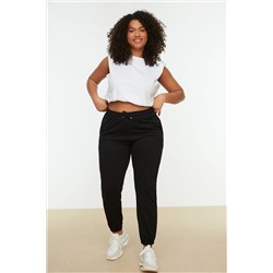 Trendyol Curve Siyah Jogger Paçası Lastikli Örme Eşofman Altı TBBSS22EA0065