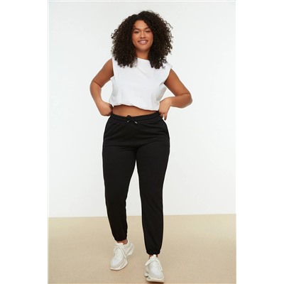 Trendyol Curve Siyah Jogger Paçası Lastikli Örme Eşofman Altı TBBSS22EA0065