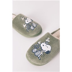 Zapatillas casa Snoopy kaki oscuro