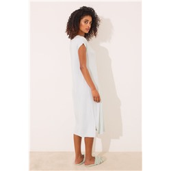 Camisón midi viscosa verde rayas