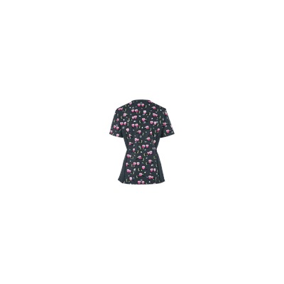 Cherokee Flexibles Scrubs Midnight Owl Print Top