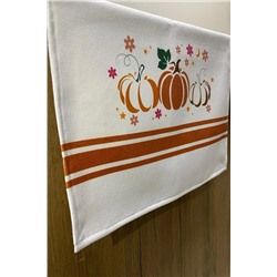 DEKOMOD Dekoratif Mutfak Pamuklu Fırın Havlusu Özel Desenli Damalı Model 35x50 Cm Yıkanabilir Pamuklu Ürün DMpumpkin