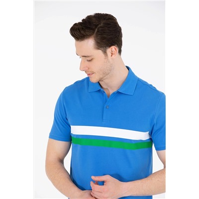 Erkek Saks Polo Yaka Tişört