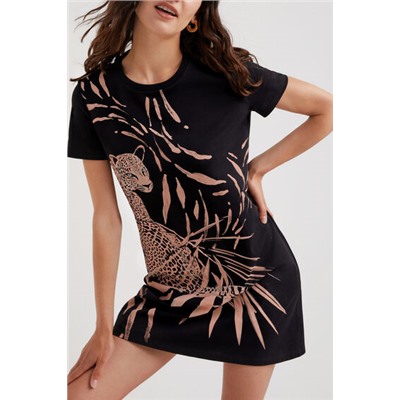 Vestido camisetero guepardo