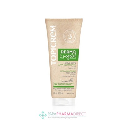 Topicrem DERMOVegetal Crème Corps Ultra-Nourissante 200 ml