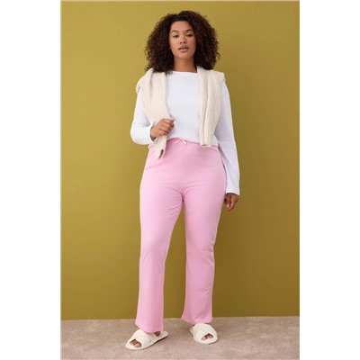 Pembe-Çok Renkli 2'li Paket Örme Pijama Altı TBBAW26IA00003