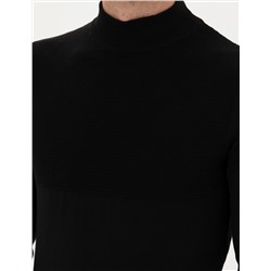 Siyah Slim Fit Kazak