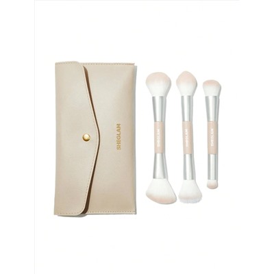 GLAM 101 FACE ESSENTIALS BRUSH SET WITH BAG