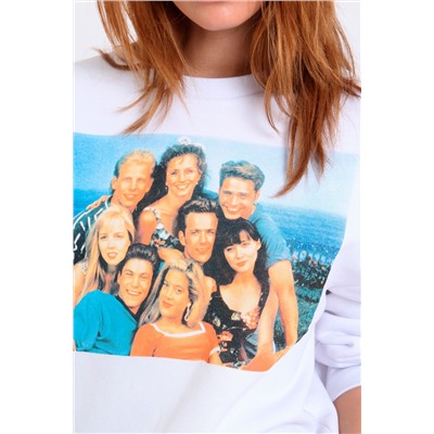 Белый свитшот Beverly Hills 90210