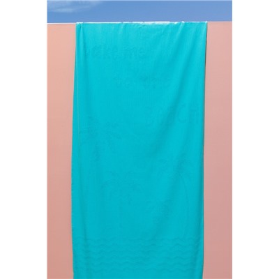 Fourne %100 Pamuk Plaj Havlusu - Turkuaz - 70x150 cm