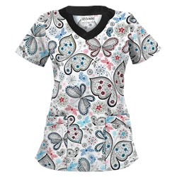 UA Garden of Wonder Royal Scrub Top