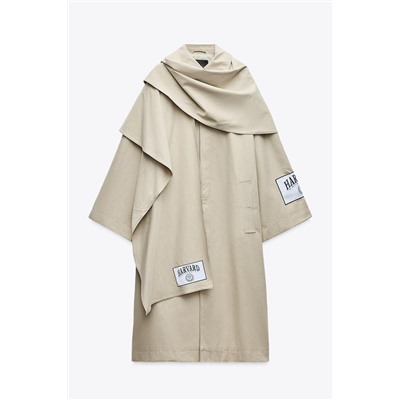 HARVARD UNIVERSITY CAPE TRENCH COAT