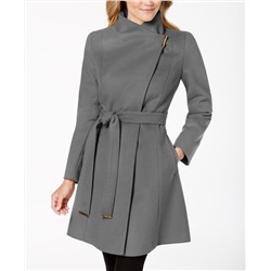 MICHAEL Michael Kors Asymmetrical Belted Coat