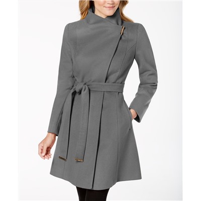 MICHAEL Michael Kors Asymmetrical Belted Coat