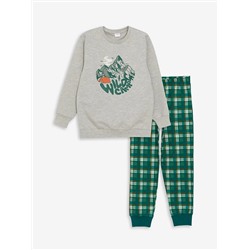 LC Waikiki Bisiklet Yaka Baskılı Uzun Kollu Erkek Çocuk Pijama Takımı, LCW Kids                                            
                                            Bisiklet Yaka Baskılı Uzun Kollu Erkek Çocuk Pijama Takımı