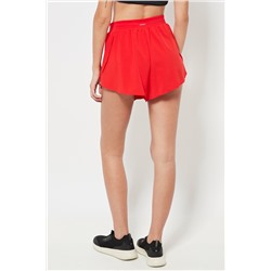Short de running cintura alta - Rojo