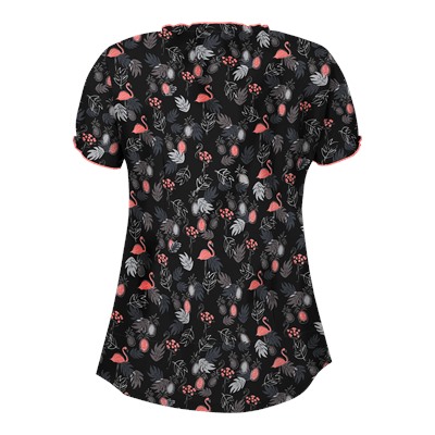 UA Stand Tall Black Scrub Top