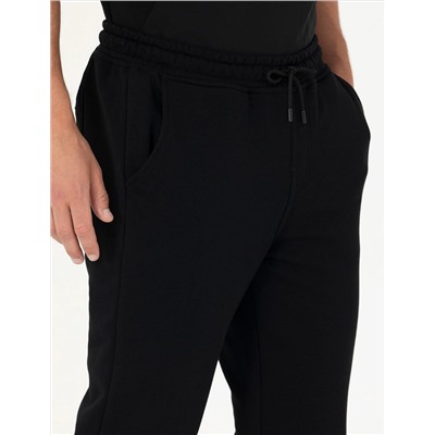 Siyah Slim Fit Eşofman Altı