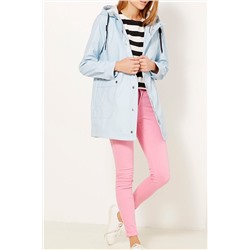 Impermeable con capucha Azul claro