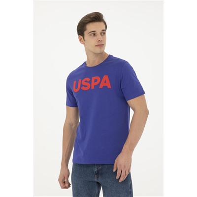 Erkek Regular Fit Bisiklet Yaka Mavi Basic Tişört