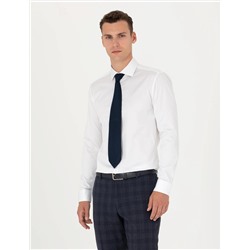 Beyaz Ex. Slim Fit Uzun Kollu Basic Gömlek