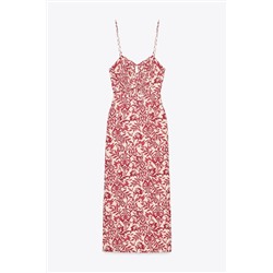 PRINTED RUSTIC MIDI DRESS