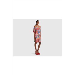 United Colors of Benetton Kadın NAR CICEGI %100 Viskoz Bluz Mix 623P4RTL5V01C