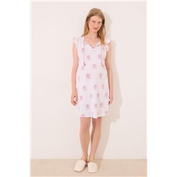 Camisón corto "maternity" blanco estampado floral