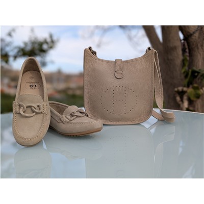 КОМБО Мокасины от испанского производителя S28397NBArena +Ab.Zapatos PELLE Helena (310) Beig Акция