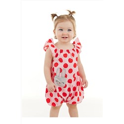 DenokidsTavşan Kız Bebek Poplin Yazlık Tulum