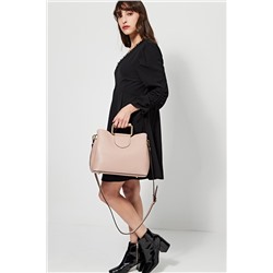 Bolso de piel Dalia Rosa empolvado