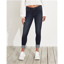 Classic Stretch Mid-Rise Crop Super Skinny Jeans