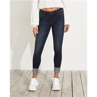 Classic Stretch Mid-Rise Crop Super Skinny Jeans