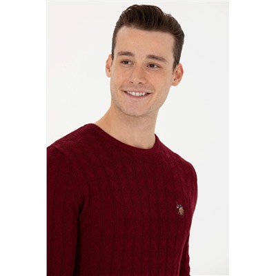 Erkek Bordo Basic Kazak