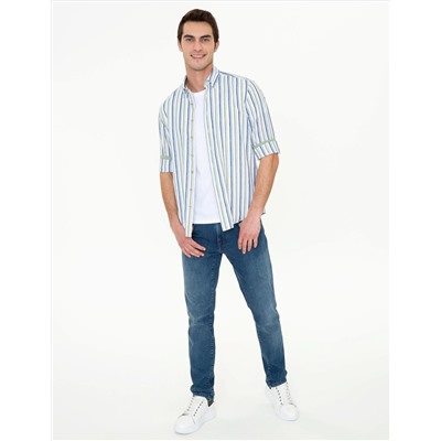 Haki Regular Fit Uzun Kollu Gömlek