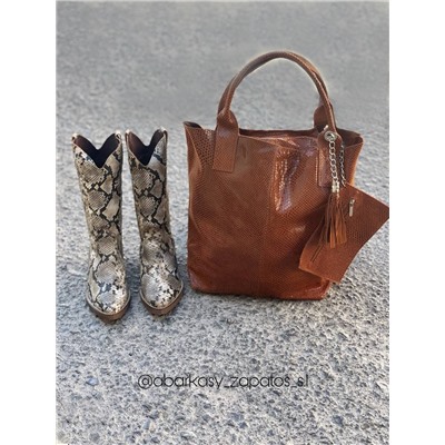 TEKILA 7016+PELLE-Shopper Serpiente CUERO АКЦИЯ