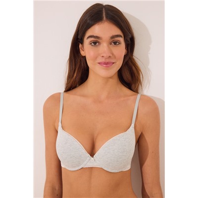 Sujetador push up GORGEOUS liso gris